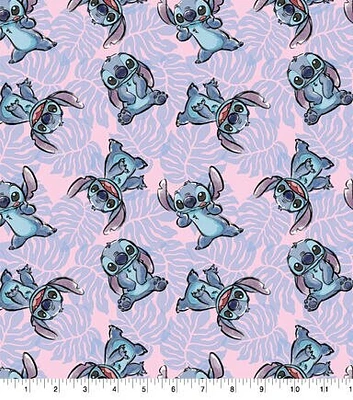 Lilo & Stitch Fern Leaf Disney Cotton Fabric