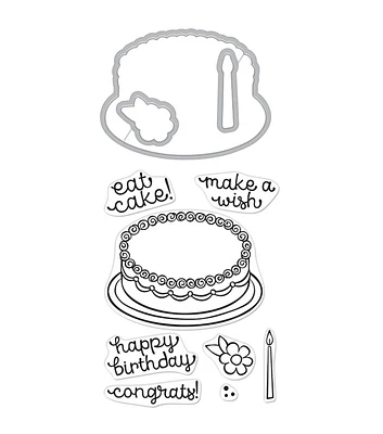 Hero Arts Clear Stamp Set Birthday Cake