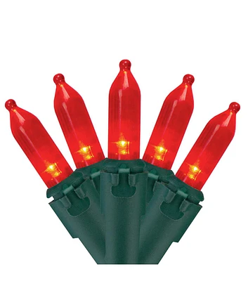 Northlight 33' Red LED Mini Green Wire Christmas Lights 100ct