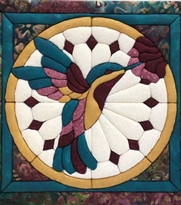 Quilt-Magic No Sew Wall Hanging Kit-Hummingbird