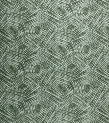 Geometric Shapes on Green Anti Pill Fleece Fabric