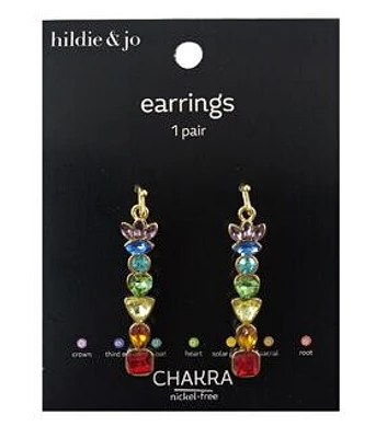 2" Multi Color Stones Earrings by hildie & jo