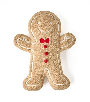 19" x 15" Christmas Gingerbread Boy Pillow by Place & Time