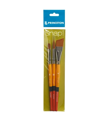 Princeton Snap Brown Nylon Brush Set 3 Brush Set 1