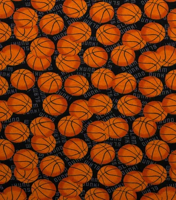 Slam Dunk Basketballs Super Snuggle Flannel Fabric