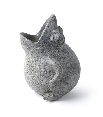 9" Gray Frog Resin Statue by Place & Time