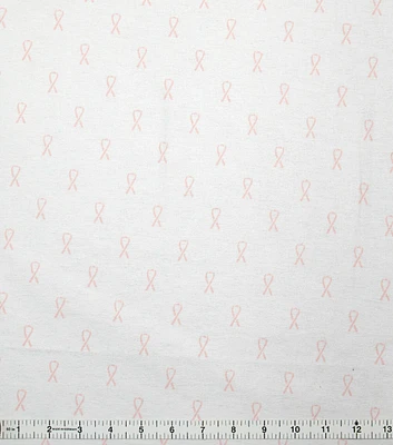 Breast Cancer Awareness Super Snuggle Light Pink Ribbon Flannel Fabric