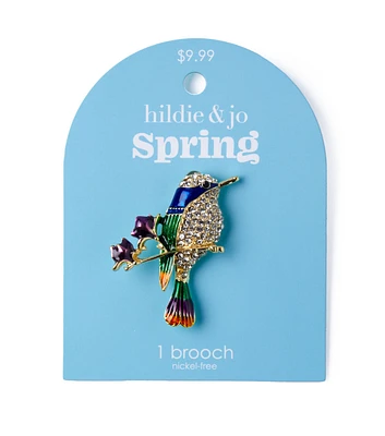 2" Spring Woodpecker Brooch by hildie & jo