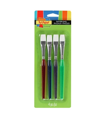 Scribbles Fabric Paint Brushes 4PK