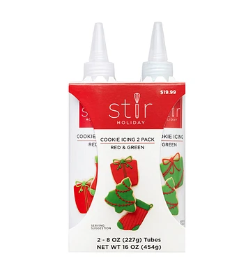 2ct Red & Green Christmas Cookie Icing by STIR