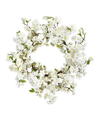 Nearly Natural Cherry Blossom Wreath