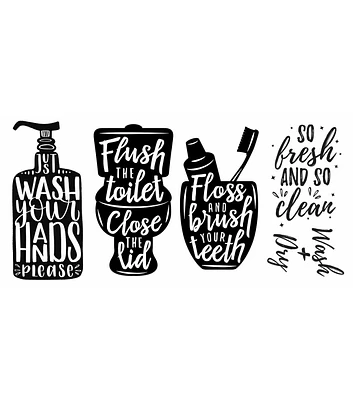 RoomMates Wash Your Hands Soap Quotes Decals