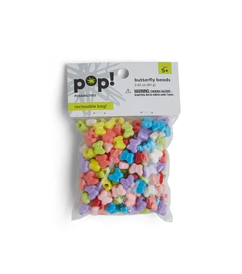 8mm Multi Colored Butterfly Beads by POP!