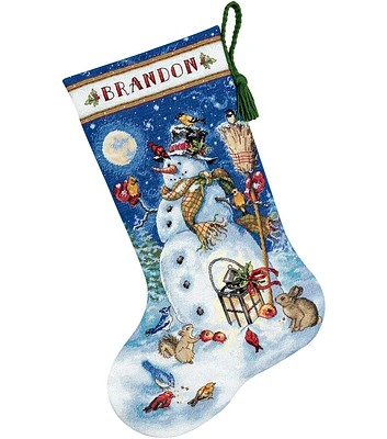 Dimensions 16" Snowman & Friends Stocking Counted Cross Stich Kit