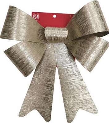 15" Christmas Champagne Metallic Bow by Place & Time