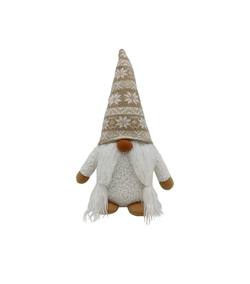 12" Christmas Sitting Gnome With Braids by Place & Time