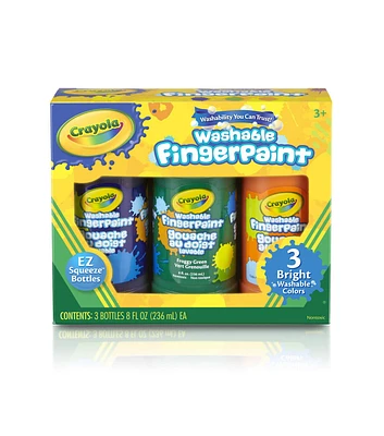 Crayola 8oz Secondary Washable Finger Paint Bottles 3ct