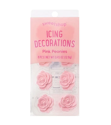 Sweet Shop Icing Decoration Pink Peony