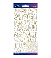 Sticko Stickers Gold Foil Script Alphabet