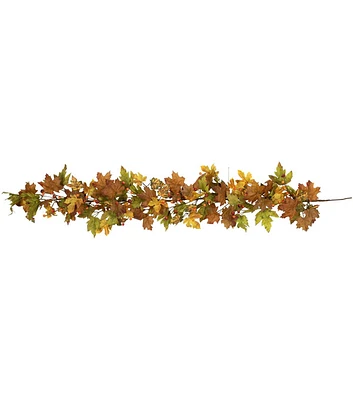 Northlight 5' Maple Leaves & Berries Artificial Fall Harvest Garland