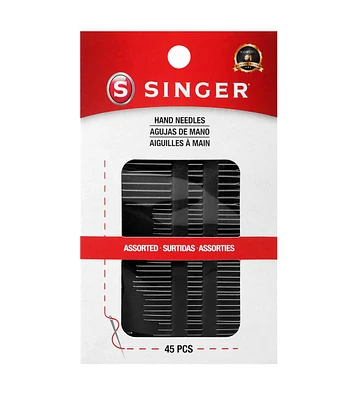 SINGER 45pc Assorted Steel Hand Needle Kit