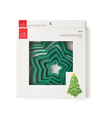 15pc Christmas Tree Cookie Cutter Set by STIR