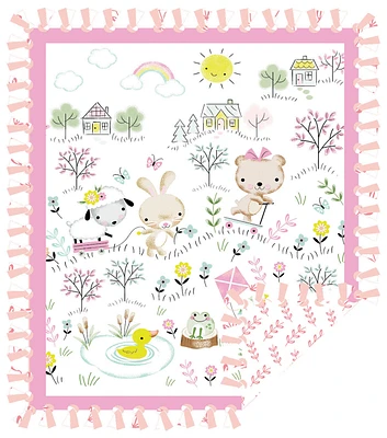 48" Wide Sweet Animals No Sew Fleece Blanket