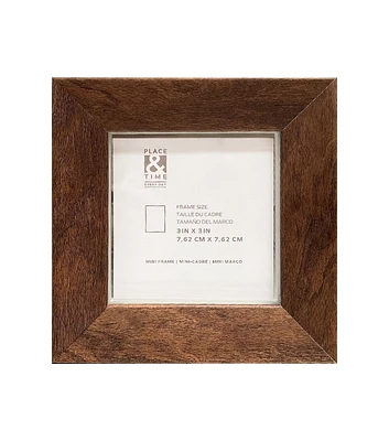 3" Brown Plastic Floating Frame by Place & Time