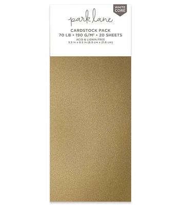 20 Sheet 3.5" x 8.5" Pearl Metallic Cardstock Paper Pack by Park Lane