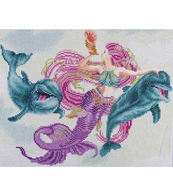 Diamond Art 14" x 16" Mermaid & Friends Painting Kit