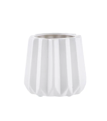 4'' White Textured Planter by Bloom Room