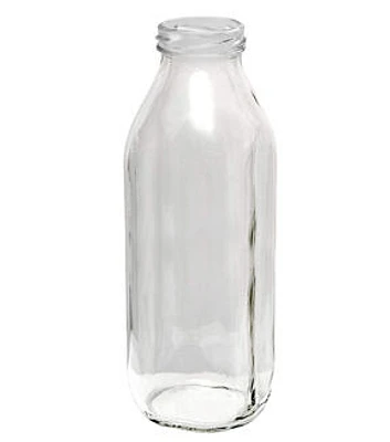 9" Clear Glass Milk Jar