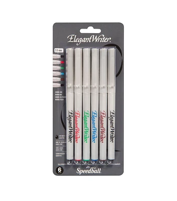 Elegant Writer Calligraphy Fine Tip Pen Set 6pc