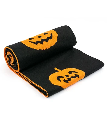 60" x 50" Halloween Jack O Lanterns Throw Blanket by Place & Time