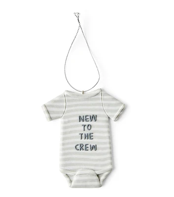 4.5" Christmas New To the Crew Onesie Ornament by Place & Time