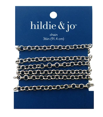 36" Silver Sterling Plated Charm Chain by hildie & jo