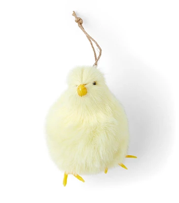 4" Christmas Faux Fur Baby Chick Ornament by Place & Time