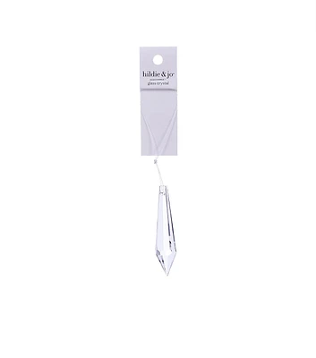 63mm x 20mm Hand Cut Crystal Drop Pendant by hildie & jo