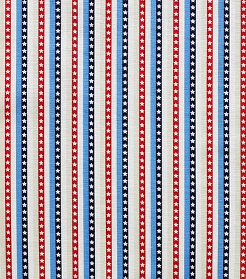 Star Stripe Patriotic Cotton Fabric