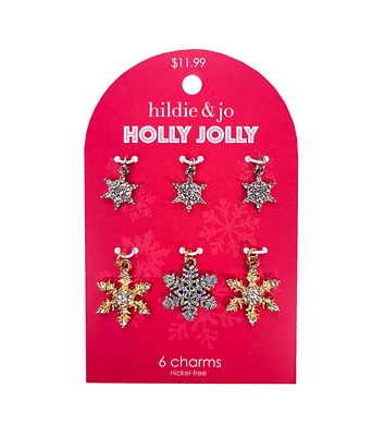 6ct Christmas Snowflake Charms by hildie & jo