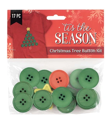 Blumenthal Lansing 17pc Tis the Season Christmas Tree Button Kit