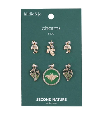 6ct Fall Leaves & Bee Charms by hildie & jo