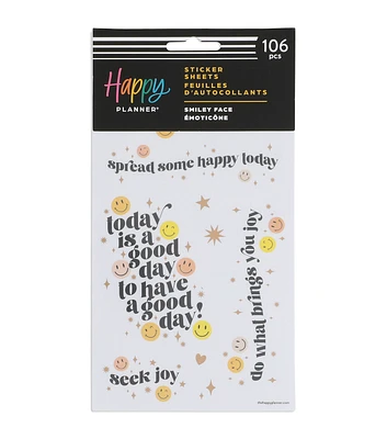 106pc Smiley Face Happy Planner Stickers