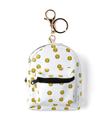 5" Smiley Face Mini Backpack Keychain by Happy