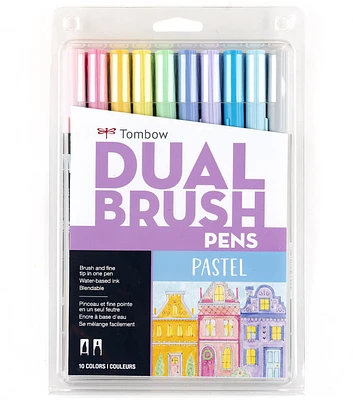 Tombow Dual Brush Markers 10 Pkg Pastel