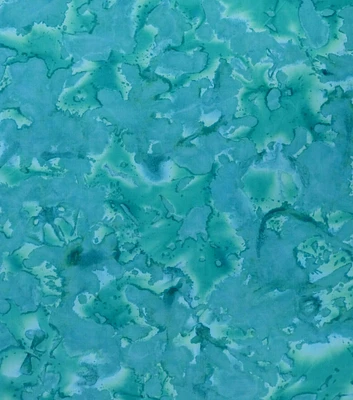 Teal Tonal Tie Dye Batik Cotton Fabric