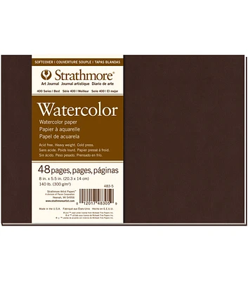 Strathmore Soft Cover Watercolor Journal Book With 48 Pages 8''x5.5''