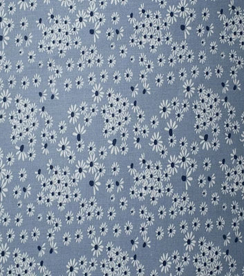 Scattered Floral on Dusty Blue Quilt Cotton Fabric by Quilter's Showcase