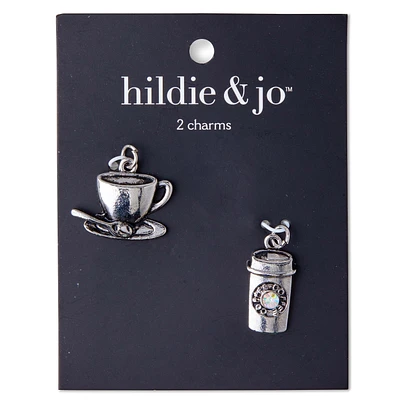 2pk Silver Coffee Charms by hildie & jo