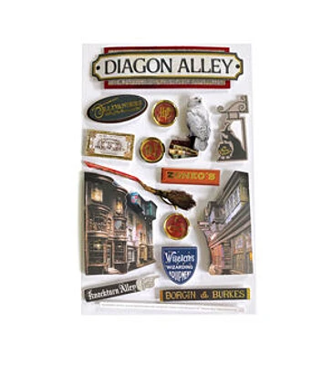 Paper House 15pc Harry Potter Diagon Alley 3D Stickers